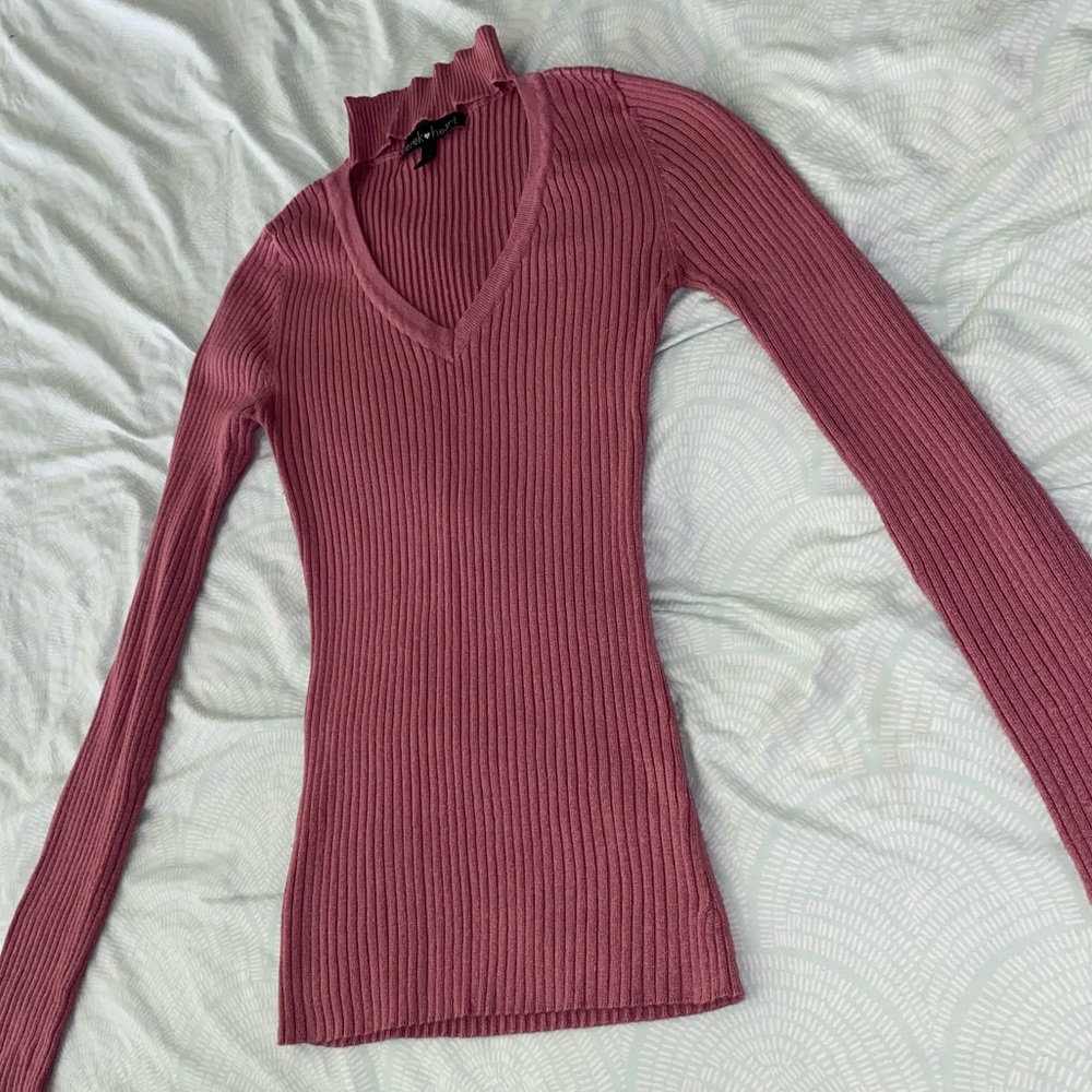 Pink Long Sleeve Turtle Neck.